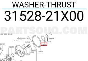 Nissan 3152821X00 WASHER-THRUST