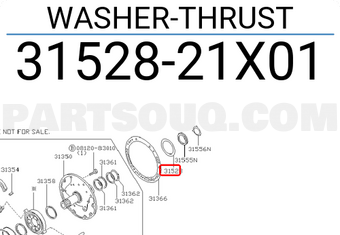 Nissan 3152821X01 WASHER-THRUST