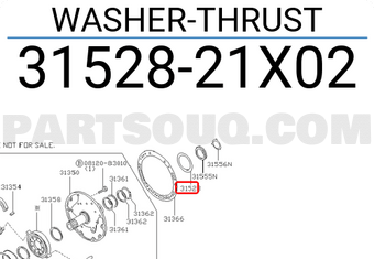 Nissan 3152821X02 WASHER-THRUST