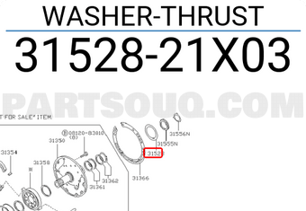 Nissan 3152821X03 WASHER-THRUST