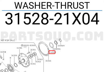 Nissan 3152821X04 WASHER-THRUST