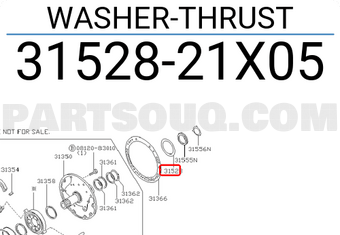 Nissan 3152821X05 WASHER-THRUST