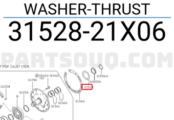 Nissan 3152821X06 WASHER-THRUST