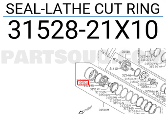 Nissan 3152821X10 SEAL-LATHE CUT RING