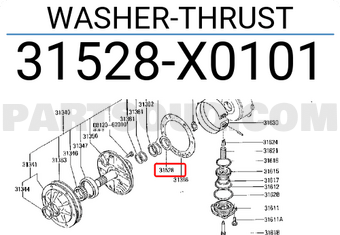 Nissan 31528X0101 WASHER-THRUST