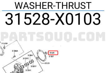 Nissan 31528X0103 WASHER-THRUST