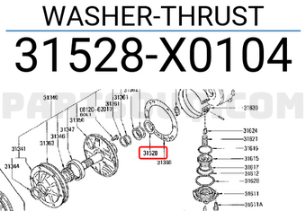Nissan 31528X0104 WASHER-THRUST