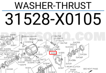Nissan 31528X0105 WASHER-THRUST
