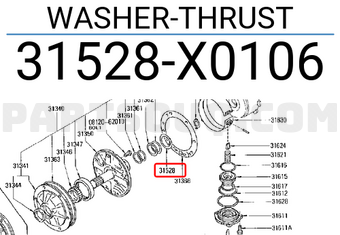 Nissan 31528X0106 WASHER-THRUST