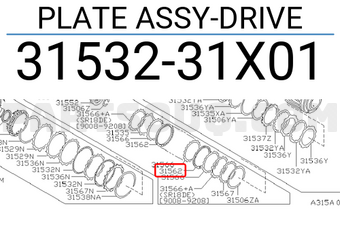 Nissan 3153231X01 PLATE ASSY-DRIVE