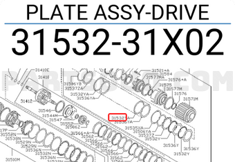 Nissan 3153231X02 PLATE ASSY-DRIVE