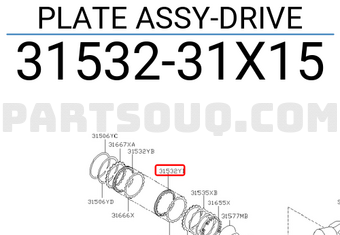 Nissan 3153231X15 PLATE ASSY-DRIVE