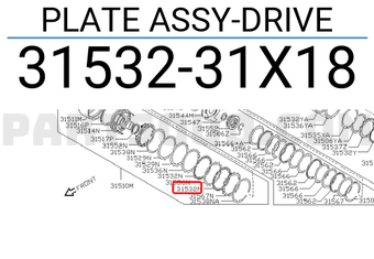Nissan 3153231X18 PLATE ASSY-DRIVE