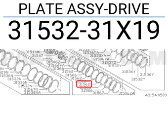 Nissan 3153231X19 PLATE ASSY-DRIVE