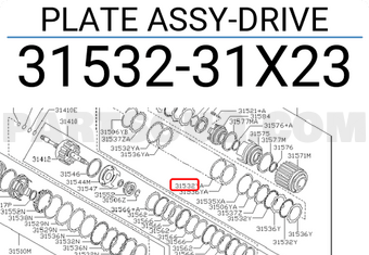 Nissan 3153231X23 PLATE ASSY-DRIVE