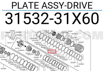 Nissan 3153231X60 PLATE ASSY-DRIVE