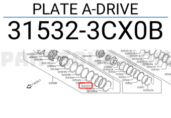 Nissan 315323CX0B PLATE A-DRIVE