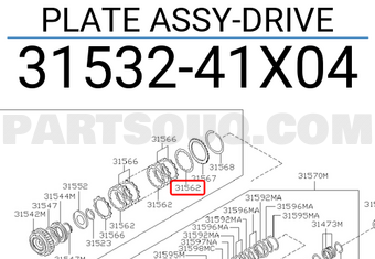 Nissan 3153241X04 PLATE ASSY-DRIVE