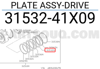 Nissan 3153241X09 PLATE ASSY-DRIVE