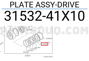 Nissan 3153241X10 PLATE ASSY-DRIVE