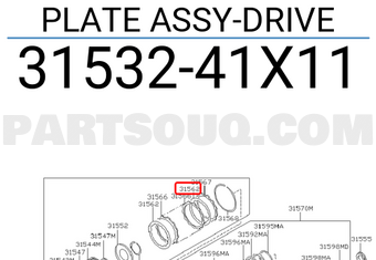 Nissan 3153241X11 PLATE ASSY-DRIVE