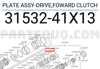 Nissan 3153241X13 PLATE ASSY-DRIVE,FOWARD CLUTCH