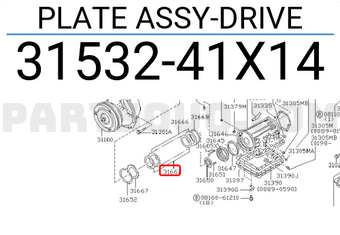 Nissan 3153241X14 PLATE ASSY-DRIVE