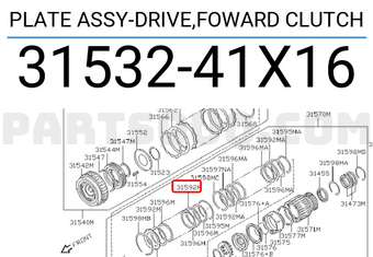 Nissan 3153241X16 PLATE ASSY-DRIVE,FOWARD CLUTCH