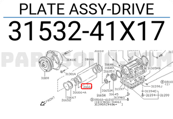 Nissan 3153241X17 PLATE ASSY-DRIVE