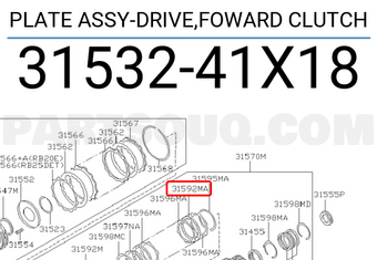 Nissan 3153241X18 PLATE ASSY-DRIVE,FOWARD CLUTCH