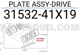 Nissan 3153241X19 PLATE ASSY-DRIVE
