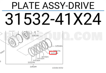 Nissan 3153241X24 PLATE ASSY-DRIVE
