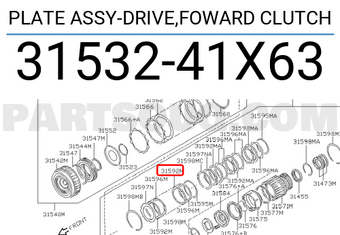 Nissan 3153241X63 PLATE ASSY-DRIVE,FOWARD CLUTCH