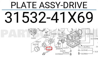 Nissan 3153241X69 PLATE ASSY-DRIVE