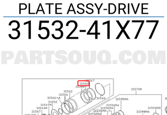 Nissan 3153241X77 PLATE ASSY-DRIVE