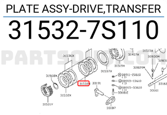 Nissan 315327S110 PLATE ASSY-DRIVE,TRANSFER