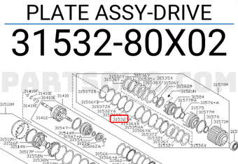 Nissan 3153280X02 PLATE ASSY-DRIVE