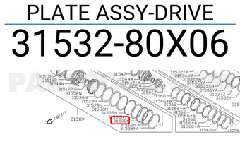 Nissan 3153280X06 PLATE ASSY-DRIVE