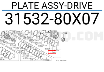 Nissan 3153280X07 PLATE ASSY-DRIVE