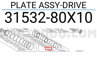 Nissan 3153280X10 PLATE ASSY-DRIVE