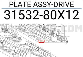 Nissan 3153280X12 PLATE ASSY-DRIVE
