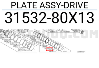 Nissan 3153280X13 PLATE ASSY-DRIVE