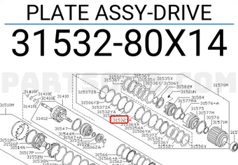 Nissan 3153280X14 PLATE ASSY-DRIVE