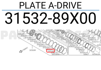 Nissan 3153289X00 PLATE A-DRIVE