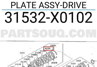 Nissan 31532X0102 PLATE ASSY-DRIVE