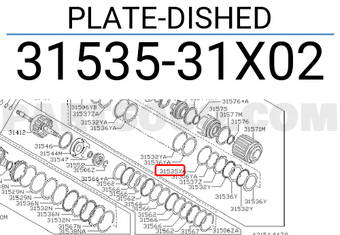 Nissan 3153531X02 PLATE-DISHED