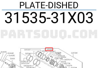 Nissan 3153531X03 PLATE-DISHED