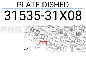 Nissan 3153531X08 PLATE-DISHED