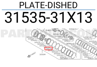 Nissan 3153531X13 PLATE-DISHED