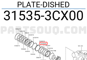Nissan 315353CX00 PLATE-DISHED